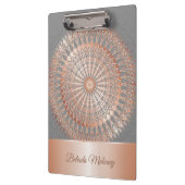 Porte-bloc Rose Gold Grey Mandala (Gauche)