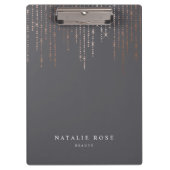 Porte-bloc Rose Gold Marquee Personnalisé (Devant)