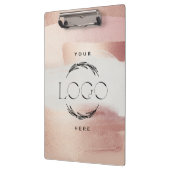 Porte-bloc Rose gold moderne élégant et féminin rose pastel (Gauche)