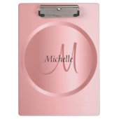 Porte-bloc Rose Gold Monogramme Moderne Élégant Modèle (Devant)