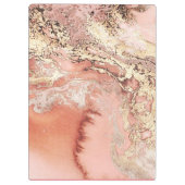 Porte-bloc Rose initial personnalisé en or rose marbre Padfol (Dos)