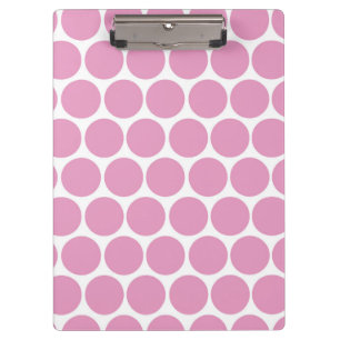 PORTE-BLOC ROSE MODERNE, POIS BLANCS