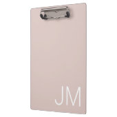 Porte-bloc Rose Pâle Tendance Monogramme Géant Initiales (Gauche)