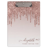 Porte-bloc Rose Parties scintillant or gouttes Étincelle Coeu (Devant)