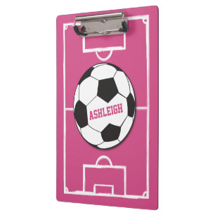 Porte-bloc Rose personnalisé de ballon de football et de