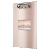 Porte-bloc Rose rose minimal Or Métallo Pearly Blush (Gauche)