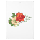 Porte-bloc Rose rouge et marguerites (Dos)