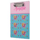 Porte-bloc Rose rouge Shabby Chic Aqua Turquoise Floral Flowe (Gauche)