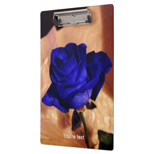 Porte-bloc Rose unique et élégant fait sur commande de bleu (Gauche)