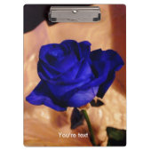 Porte-bloc Rose unique et élégant fait sur commande de bleu (Devant)