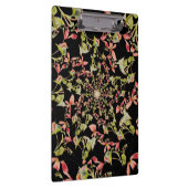 Porte-bloc Rose Vert doux noir Begonia art fractal (Swatch)