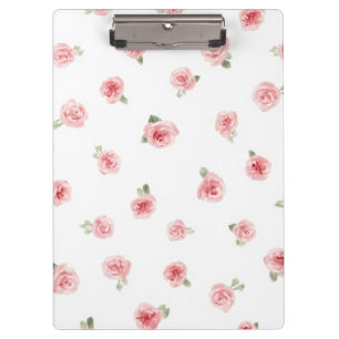 Porte-bloc Rosebud rose eau-forte floral vintage rose blanche