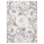 Porte-bloc Roses d'hiver rustiques blanches Kraft Shabby Chic (Dos)