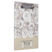 Porte-bloc Roses d'hiver rustiques blanches Kraft Shabby Chic (Swatch)
