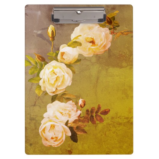 Porte-bloc Roses Vintages romantiques (Devant)