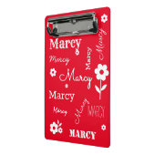 Porte-bloc Rouge aux fleurs blanches, mini Porte - bloc Custo (Angle2)