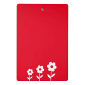 Porte-bloc Rouge aux fleurs blanches, mini Porte - bloc Custo (Dos)