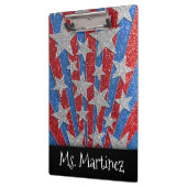 Porte-bloc Rouge Blanc Bleu Parties scintillant Enseignants N (Gauche)