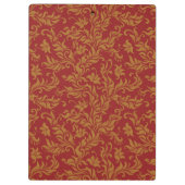 Porte-bloc Rouge et motif floral d'or (Dos)