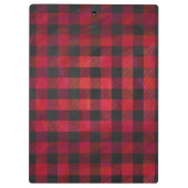 Porte-bloc Rouge et noir À damiers plaid (Dos)