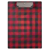 Porte-bloc Rouge et noir À damiers plaid (Devant)