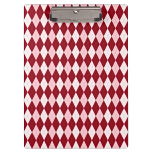 Porte-bloc Rouge Jacquard Crimson rose Petit Diamant Forme