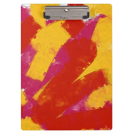 Porte-bloc Rouge, jaune et rose (Devant)
