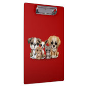 Porte-bloc Rouge mignon de portrait de chiots, de chaton et (Swatch)