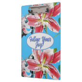 Porte-bloc Rouge rose Lys floral Bleu Votre joie (Gauche)