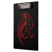 Porte-bloc Rouge Tribal Dragon Noir (Gauche)