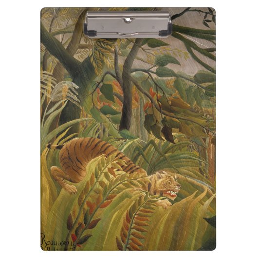 Porte-bloc Rousseau Jungle Tropical Tiger Art (Devant)