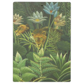 Porte-bloc Rousseau Tropical Jungle Lion Peinture (Dos)