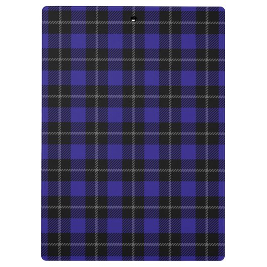 Porte-bloc Royal Blue Black Plaid (Dos)