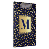 Porte-bloc Royal Blue & Gold Glam Leopard Spots Imprimer (Swatch)