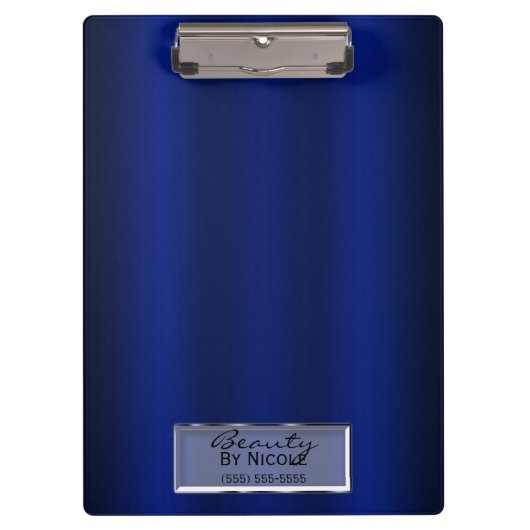 Porte-bloc Royal Blue Shine Elegant Chic Glam Personnalisé (Devant)