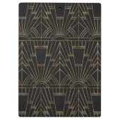 Porte-bloc Royal Gold Black Great Gatsby 20s Style Monogramme (Dos)