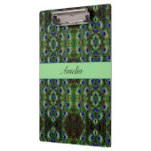 Porte-bloc Royal Plumage - Luxe Peacock Motif en plumes (Gauche)