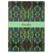 Porte-bloc Royal Plumage - Luxe Peacock Motif en plumes (Dos)