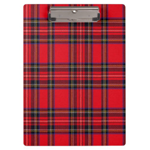 Porte-bloc Royal Stewart tartan rouge noir plaid