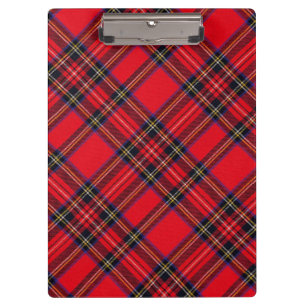 Porte-bloc Royal Stewart tartan rouge noir plaid