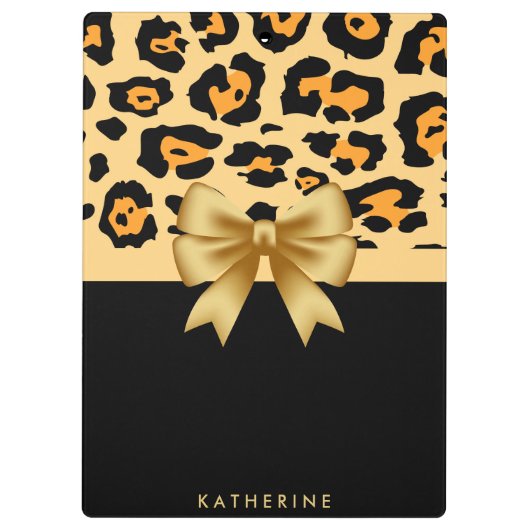 Porte-bloc Ruban et Empreinte de léopard (Dos)