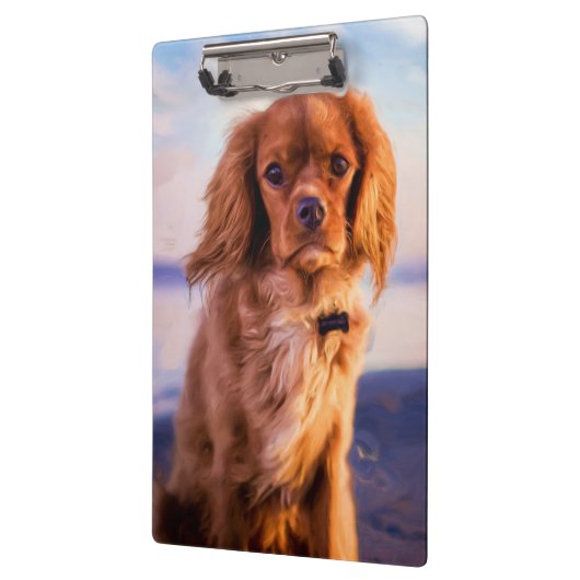 Porte-bloc Ruby Cavalier Le Roi Charles Spaniel Chien Chien (Gauche)