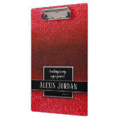 Porte-bloc Ruby Red Parties scintillant Black White Enseignan (Gauche)