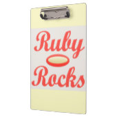 PORTE-BLOC RUBY ROCKS ROUGE ET PORTE - BLOC CRÈME (Gauche)