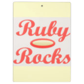 PORTE-BLOC RUBY ROCKS ROUGE ET PORTE - BLOC CRÈME (Dos)