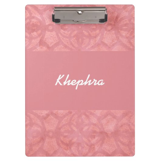 Porte-bloc Ruddy Pink Batik Nom (Devant)