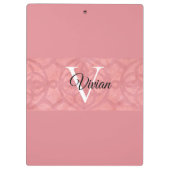 Porte-bloc Ruddy Pink Batik Nom Monogrammé (Dos)