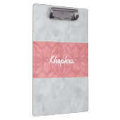 Porte-bloc Ruddy rose Batik gris Aquarelle Nom (Swatch)