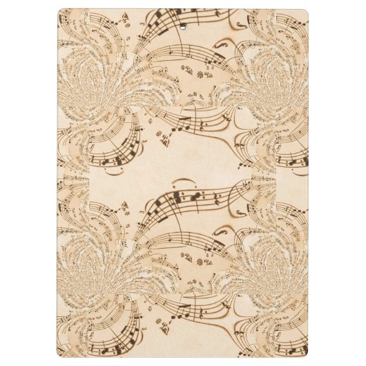 Porte-bloc Rustic Antique Musical Notes (Dos)