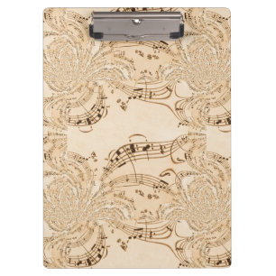 Porte-bloc Rustic Antique Musical Notes